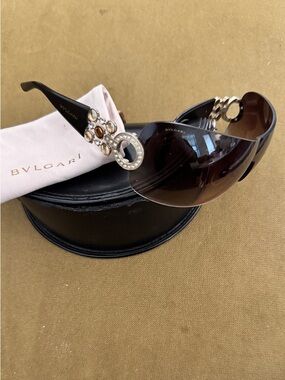 Bulgari Brown Gradient Jewel-Embellished Women’s Sunglasses